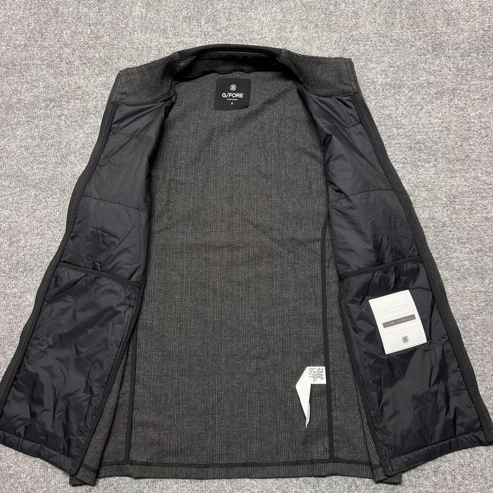 G/FORE Vest Mens Small Gray Quilted Tweed Full Zip Golf Padded Outdoor Lined - Picture 4 of 10